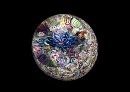 ST. LOUIS, Millefiori-Briefbeschwerer, 2023, H 8,5
