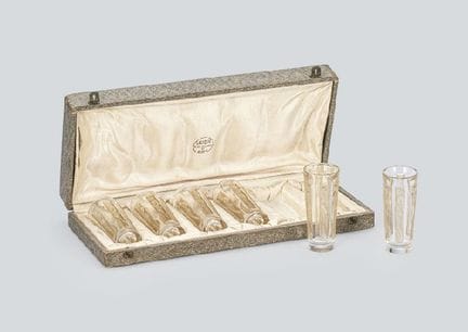 LALIQUE (6er-Set), Kelch: SECHS FIGUREN, Marcilhac