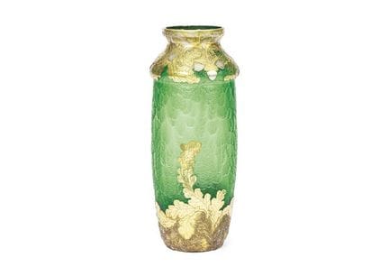 MONTJOYE, Vaso, H 29,2 cm, inciso all’acido, decor