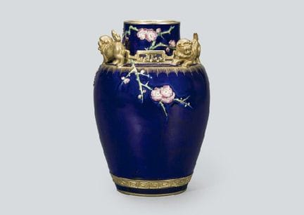 MINTON, vase de style chinoiserie, vers 1873-1891,