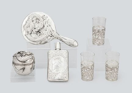 , Verschiedene Silber-Tischgeschirrteile (6-teilig