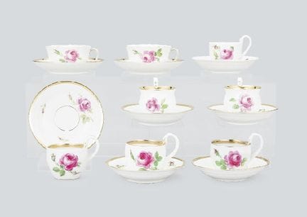 MEISSEN (8-teiliges Set), verschiedene Tassen und 