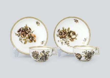 MEISSEN (lot de 2), tasse et soucoupe, vers 1775-1
