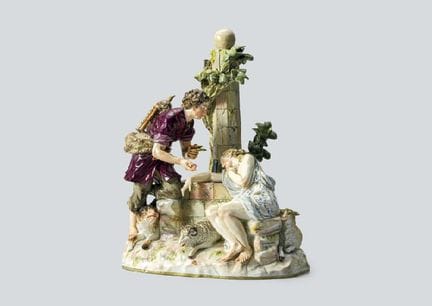 MEISSEN, Hirte und Hirtin, vor 1924, Figur, H 25,2