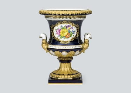 MEISSEN, Kobaltvase, H 36,1 cm, auf dem Boden mark