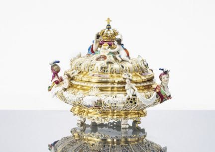 MEISSEN, Schachtel mit Deckel, vor 1924, H 20,6 × 