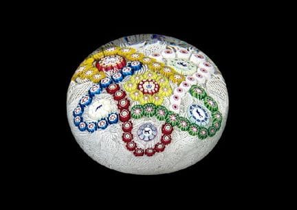 ST. LOUIS, Millefiori-Briefbeschwerer, 1984, H 5,8