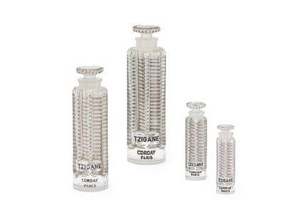 LALIQUE (4er-Set), verschiedene Parfümflakons: TZI
