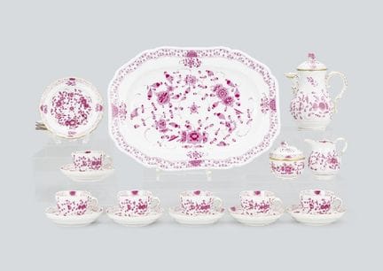 MEISSEN (20-teiliges Set), Mokka-Set „Indian Flowe