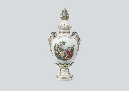 K.P.M., Potpourri-Schale, H 71 cm, auf der Unterse