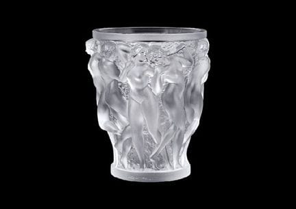 LALIQUE (Co.), Vase: „BACCHANTES“, H 24,2 cm, an d