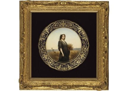 DRESDE, assiette « Ruth », D 26 cm, peinte à l’ori