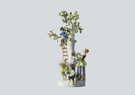 MEISSEN, Apfelpflückerin, Figur, H 29 cm, Modell-N