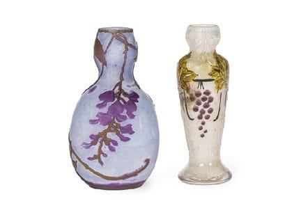 LEGRAS (set da 2), vari vasi, vaso/H 20,3 cm, vetr