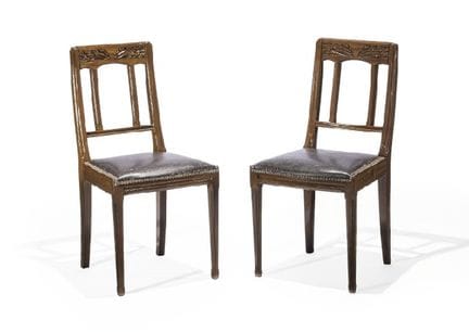 Louis MAJORELLE (2er-Set), Stuhl: „Les Algues“, H 