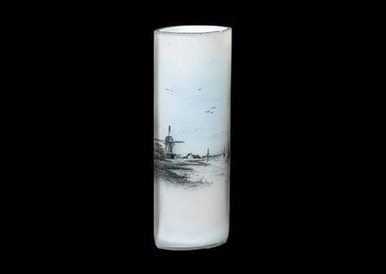 DAUM FRERES, Vase mit einem Motiv einer niederländ