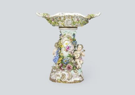 MEISSEN, durchbrochene Kompottschale, vor 1924, H 