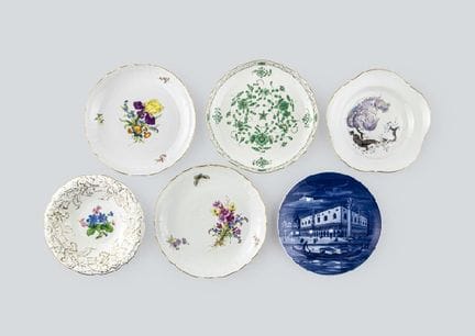 MEISSEN (service de 6 pièces) : assiettes diverses