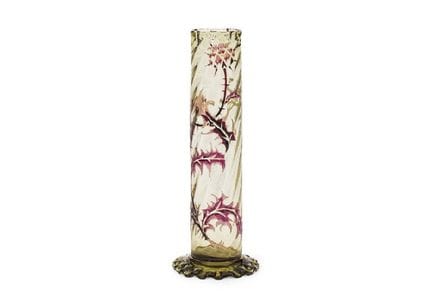 GALLE, Vase mit Distel- und Lothringer-Kreuz-Motiv