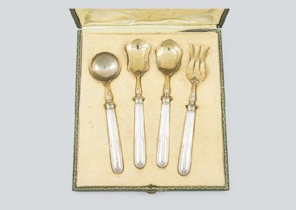 PUIFORCAT (4-teiliges Set), verschiedene Silberbes