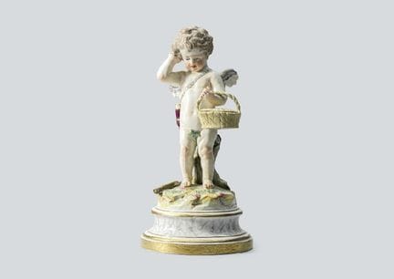MEISSEN, Amor mit Korb, vor 1924, Figur, H 18,2 cm