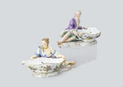 MEISSEN, Potpourri-Schale (Paar), vor 1924, Frau/H