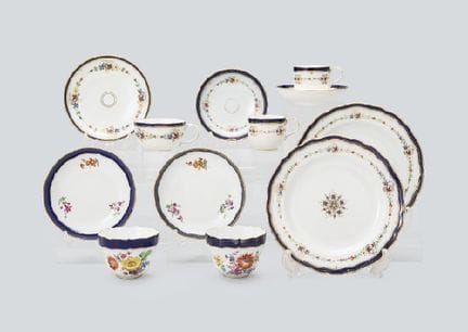 MEISSEN (12-teiliges Set), Kobalt, verschiedene Ge