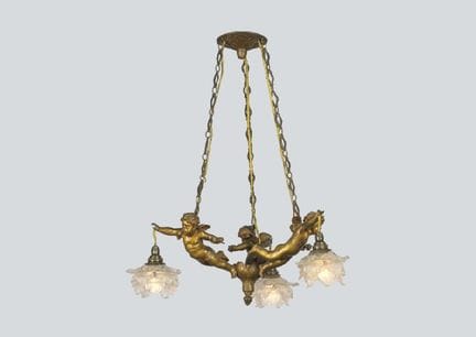 , Deckenleuchte, L 57 cm, 3 Lampenschirme/H 6,7–7,