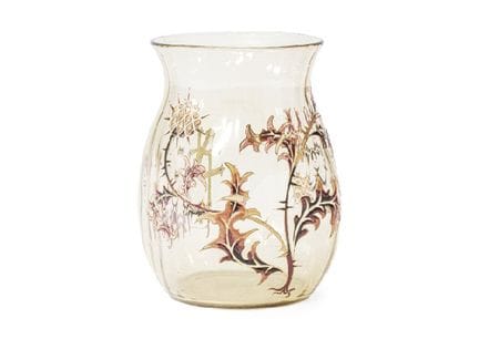 GALLE, Vase mit Distel- und Lothringer-Kreuz-Motiv