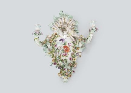 MEISSEN, Wandkerzenständer, vor 1924, H 45,2 × B 3