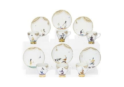 MEISSEN (6-teiliges Set), Tasse und Untertasse „Di