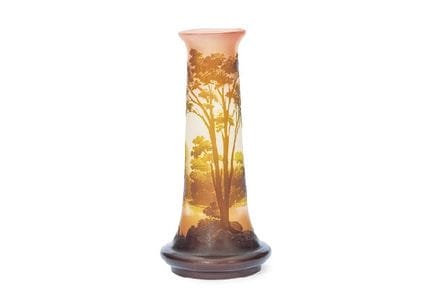 GALLE, Vase mit Motiv einer Seelandschaft, H 24,3 