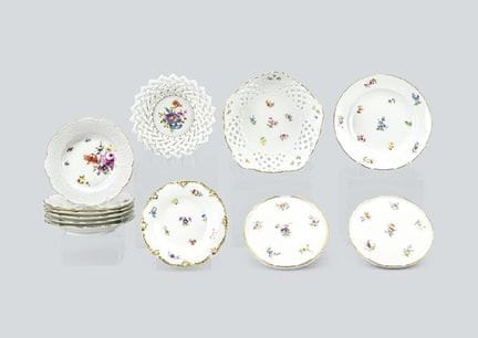 MEISSEN (12-teiliges Set), verschiedene Geschirrte