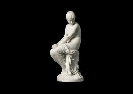 Auguste Joseph PEIFFER, „Schwalbe und Frau“, Marmo
