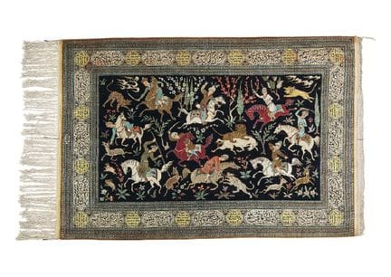 , Ein Qum-Teppich, Nordpersien, 197,6 × 136 cm, Se