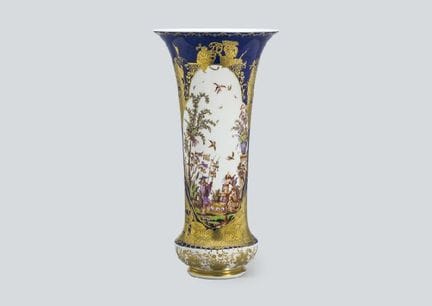 MEISSEN, Chinoiserie-Vase, H 42 cm, auf dem Boden 
