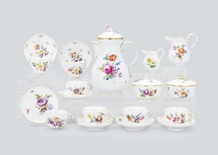 MEISSEN (19-teiliges Set), Kaffeeservice, Kanne/H 