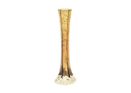 LEGRAS, Vaso, H 39,3 cm, smaltato, firmato a smalt
