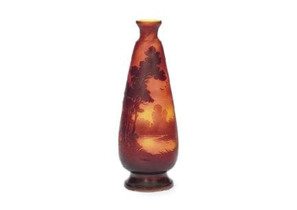 GALLE, Vase mit Motiv einer Seelandschaft, H 24,7 