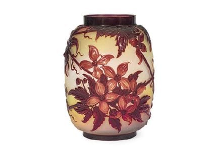 GALLE, Vaso con motivo a clematide, 1918-1931 circ
