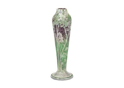 DAUM FRERES, Vase mit Waldmotiv, H 31,3 cm, Marmor