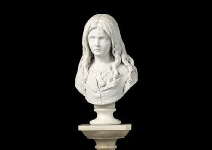 UNBEKANNT, Büste, Marmor, H 57,3 cm, an der Seite 