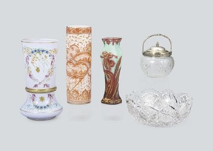 UNBEKANNT (5-teiliges Set), verschiedene Glaswaren