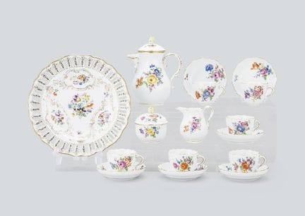 MEISSEN (16-teiliges Set), Kaffeeservice, Kanne/H 