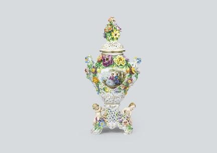 DRESDEN, Potpourri-Schale, H 48,2 cm, auf der Unte