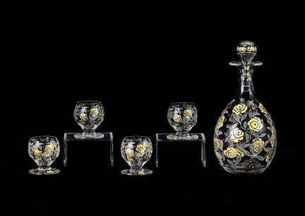 BACCARAT (5-teiliges Set), Karaffe und Gläser: FON