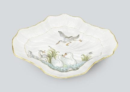 MEISSEN, Relief-Tablett, vor 1924, B 38,5 × 34 cm,