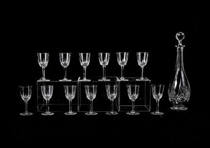 BACCARAT (14-teiliges Set), Karaffe und Weingläser