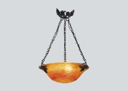 DAUM FRERES, Deckenleuchte, B 40,8 × T 62 cm, marm