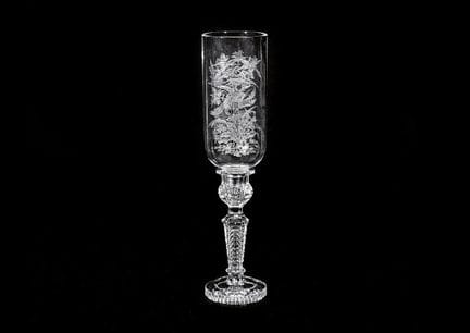 BACCARAT, Kerzenleuchter, H 56,1 cm, mit Stempeln 